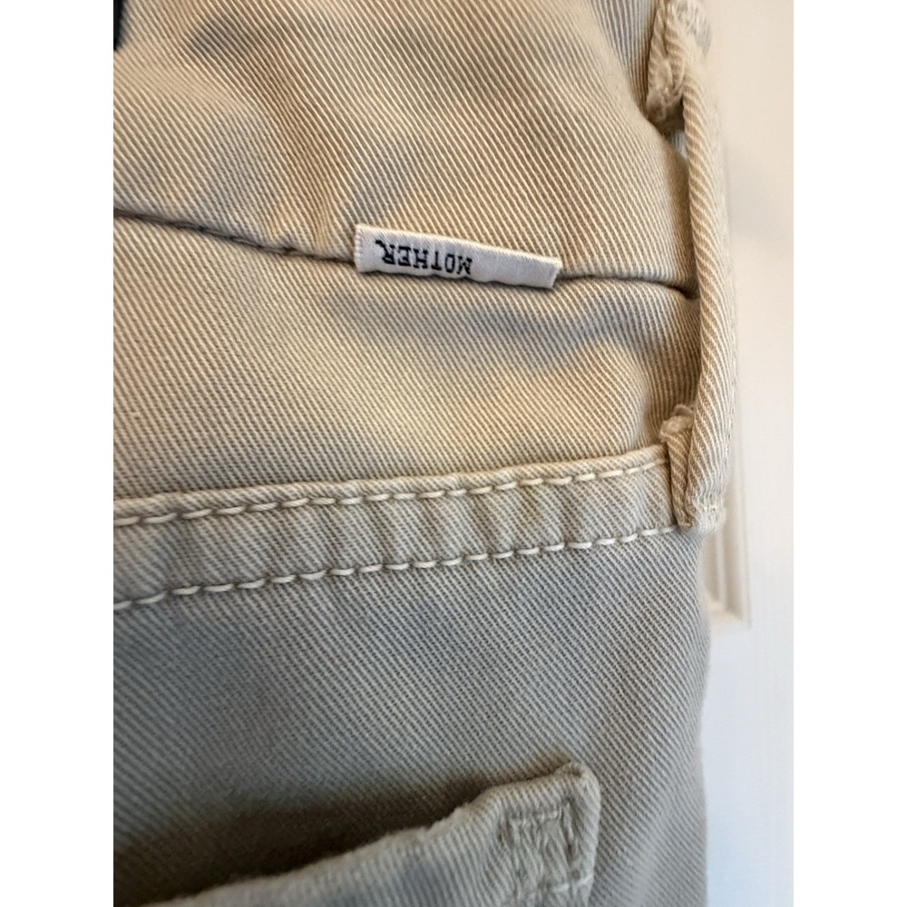 Mother Pants Womens 28 Tan Khaki Slim Tapered Lyocell Blend Made in USA Denim